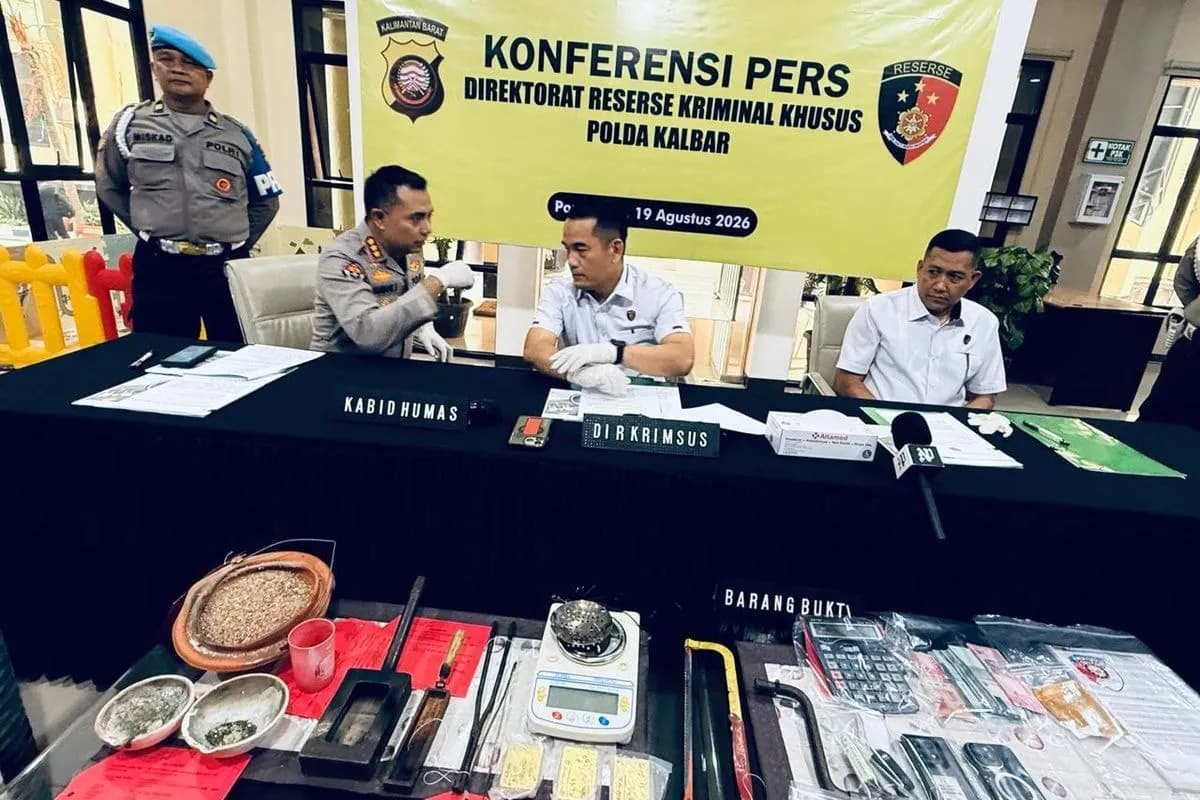 Bawa 3 Kg Emas dari Tambang Ilegal, Anggota DPRD Sintang Diciduk Polisi