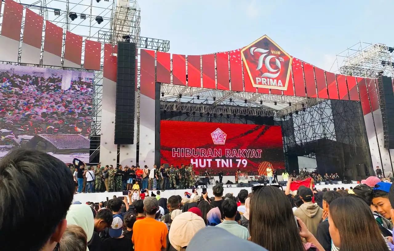 Hiburan Rakyat HUT TNI ke-79 PRIMA. (Foto: MI/Nuramin)