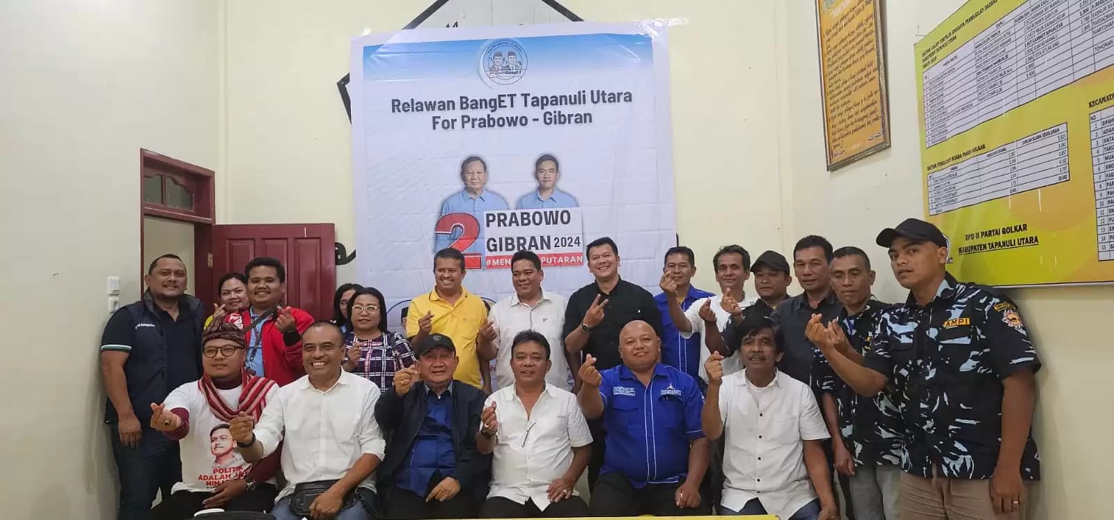 Konsolidasi Partai Koalisi Indonesia Maju untuk Menangkan Prabowo-Gibran di Tapanuli Utara, Deklarasi Sahabat Maruarar Sirait dan RE Nainggolan