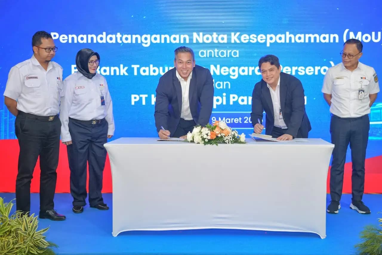 Penandatanganan Nota Kesepahaman Antara PT Bank Tabungan Negara (Persero) Tbk (BTN) dengan PT Kereta Api Pariwisata (Foto: Dok BTN)