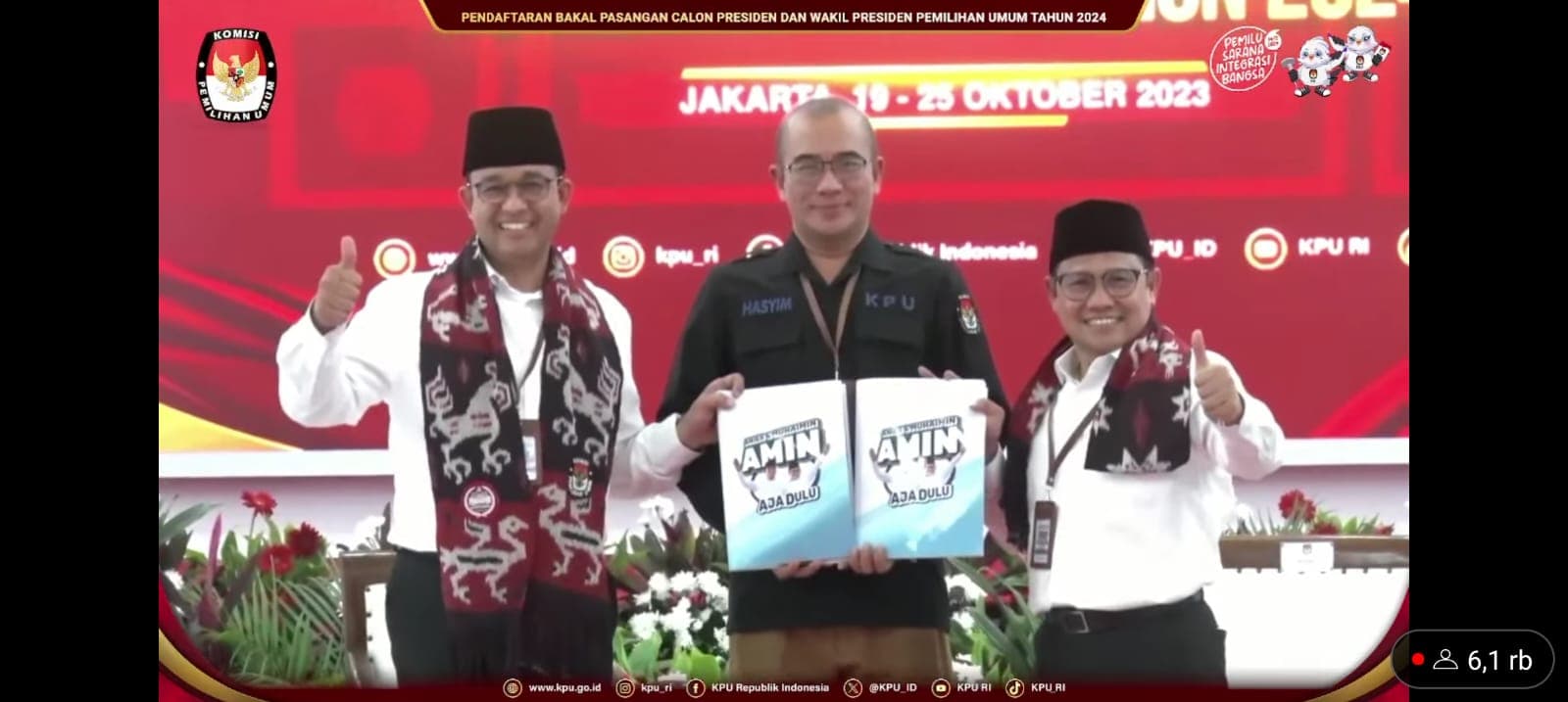 Akhirnya Anies-Muhaimin Daftar Capres-Cawapres di KPU