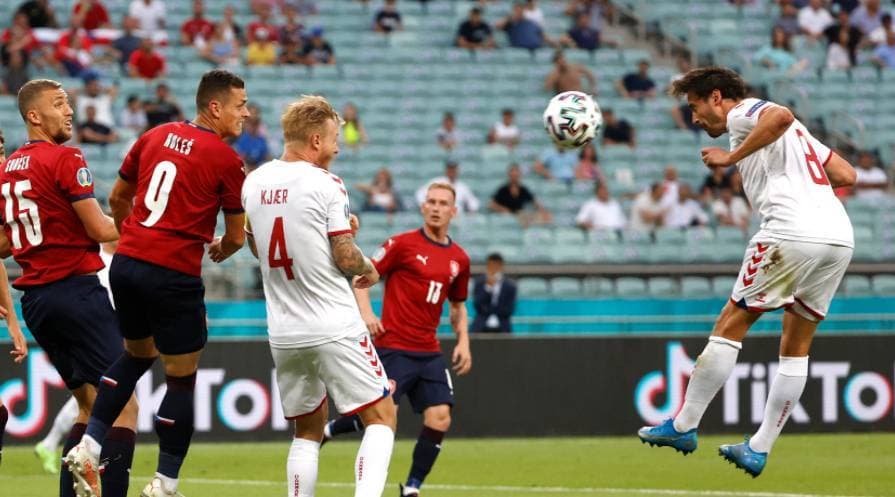 Denmark Unggul 2-0 Atas Rep. Ceko di Babak Pertama