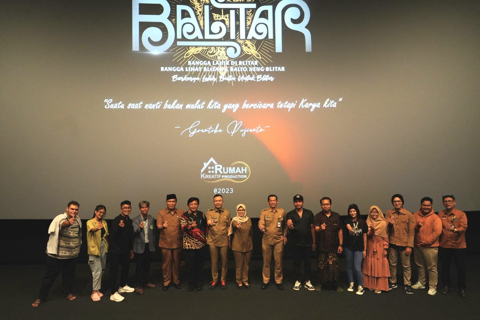 Bupati dan Wakil Bupati Blitar, Hadiri Meet & Greet Film "Goresan Senja", Ini Harapannya