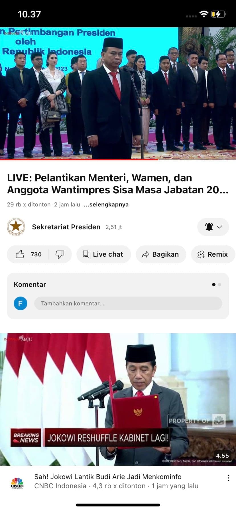 Presiden Jokowi Resmi Lantik Budi Arie Setiadi Jadi Menkominfo
