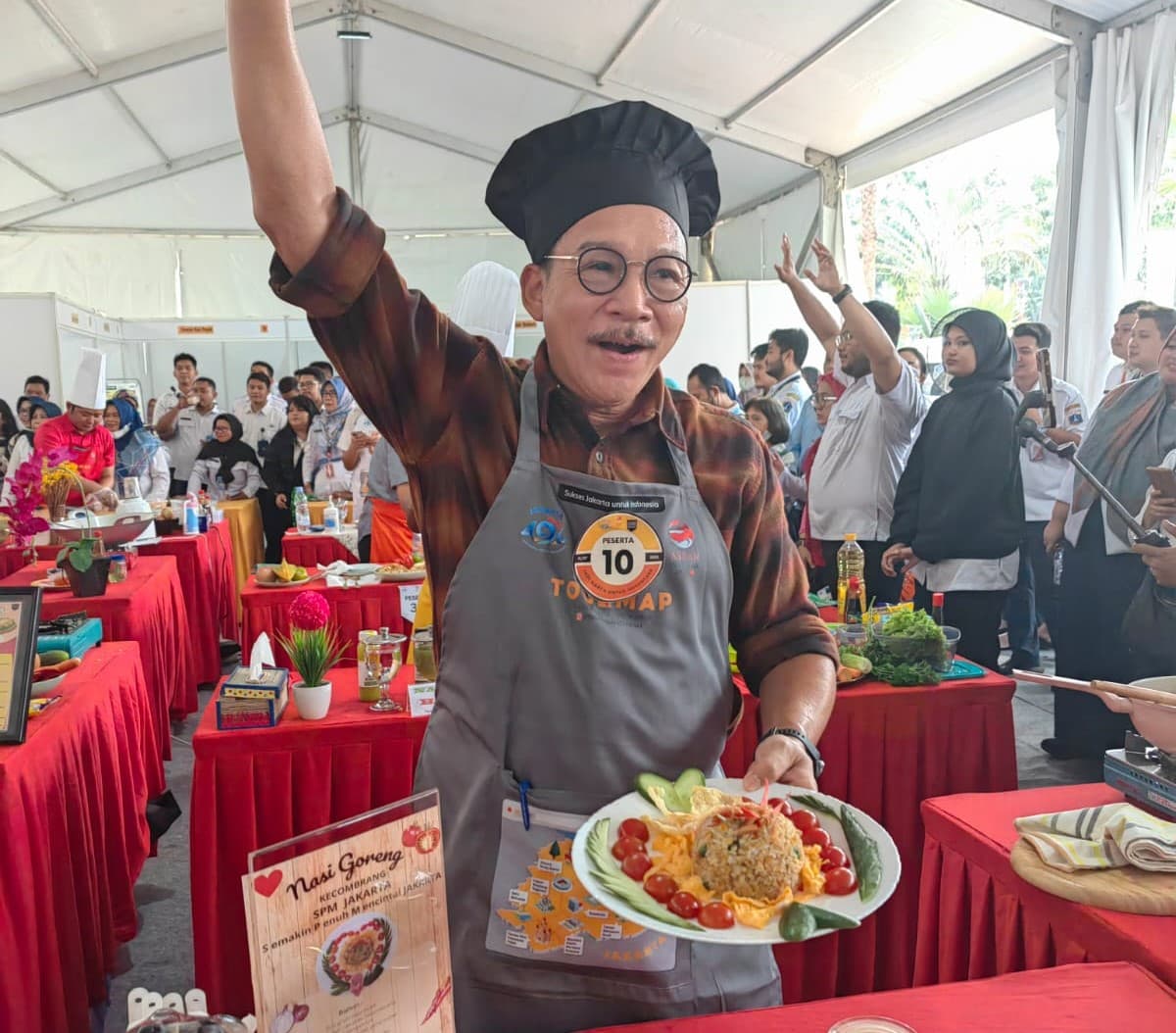 "Nasi Goreng Kecombrang SPM Jakarta" Juara 1 Lomba Masak Nasi Goreng HUT Kota Jakarta ke-496