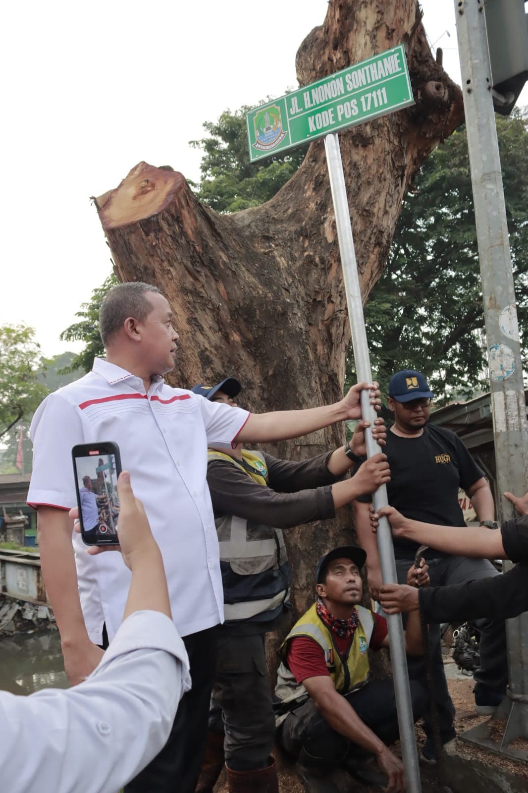 Di Kota Bekasi, Jalan Baru Underpass Dirubah Menjadi Jalan H Nonon Sonthanie