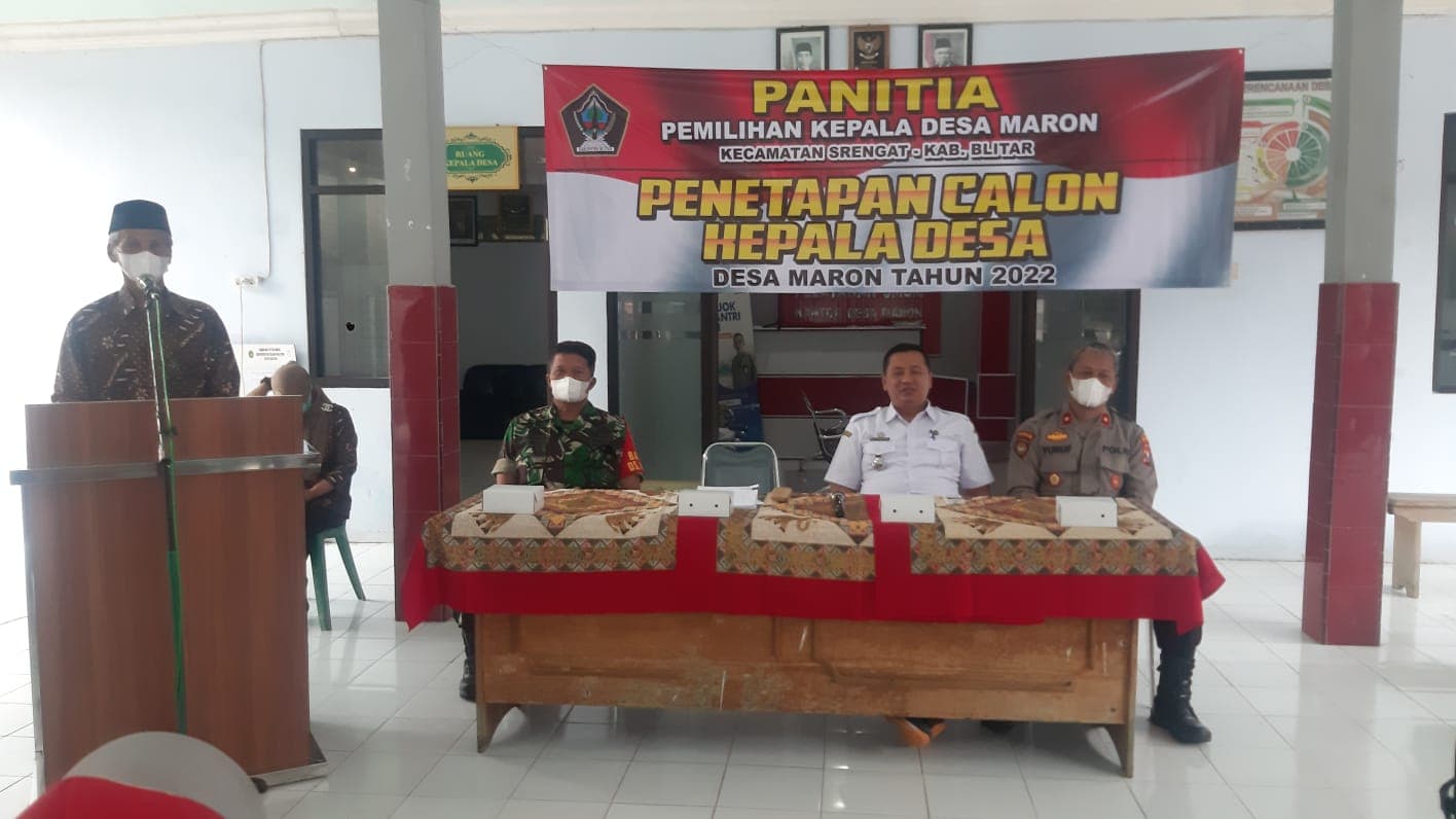 Kapolsek Srengat Hadiri Penetapan dan Undian Calon Kades, Sampaikan Pesan Jaga Kamtibmas