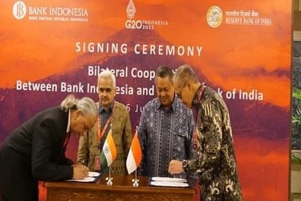 Bank Indonesia dan Reserve Bank of India Teken MoU Perluas Sistem Pembayaran