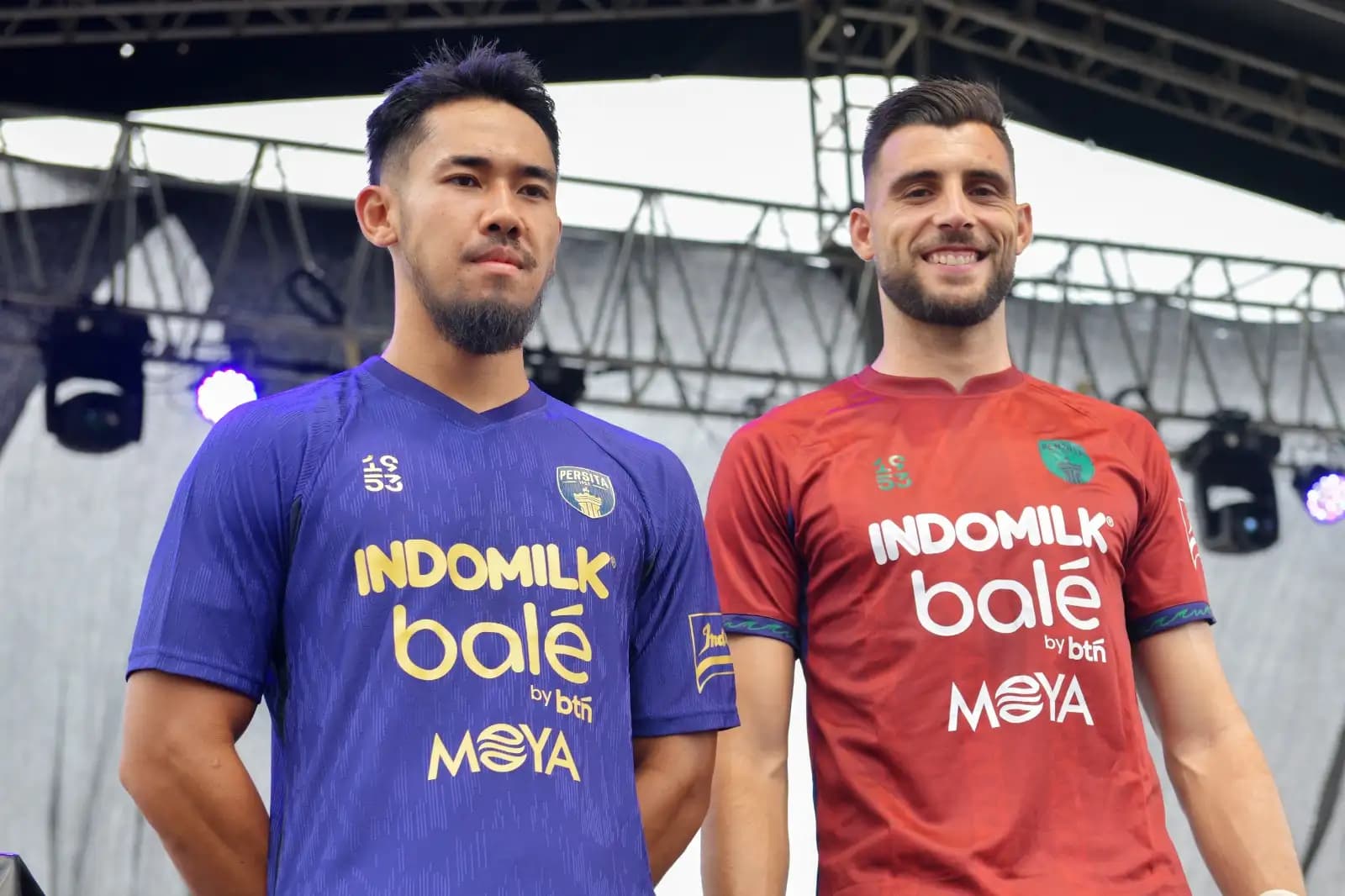 peluncuran jersey baru Persita Tangerang berlogo Bale by BTN di kawasan Indomilk Arena Sport Center, Kelapa Dua, Tangerang, Minggu (27/7/25).