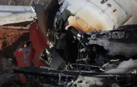 Bangkai Pesawat Jeju Air yang terbakar di korsel