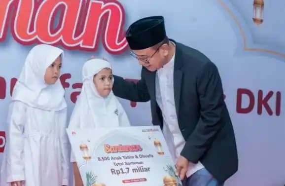 Bank DKI Menyalurkan Santunan Kepada Anak Yatim dan Dhuafa