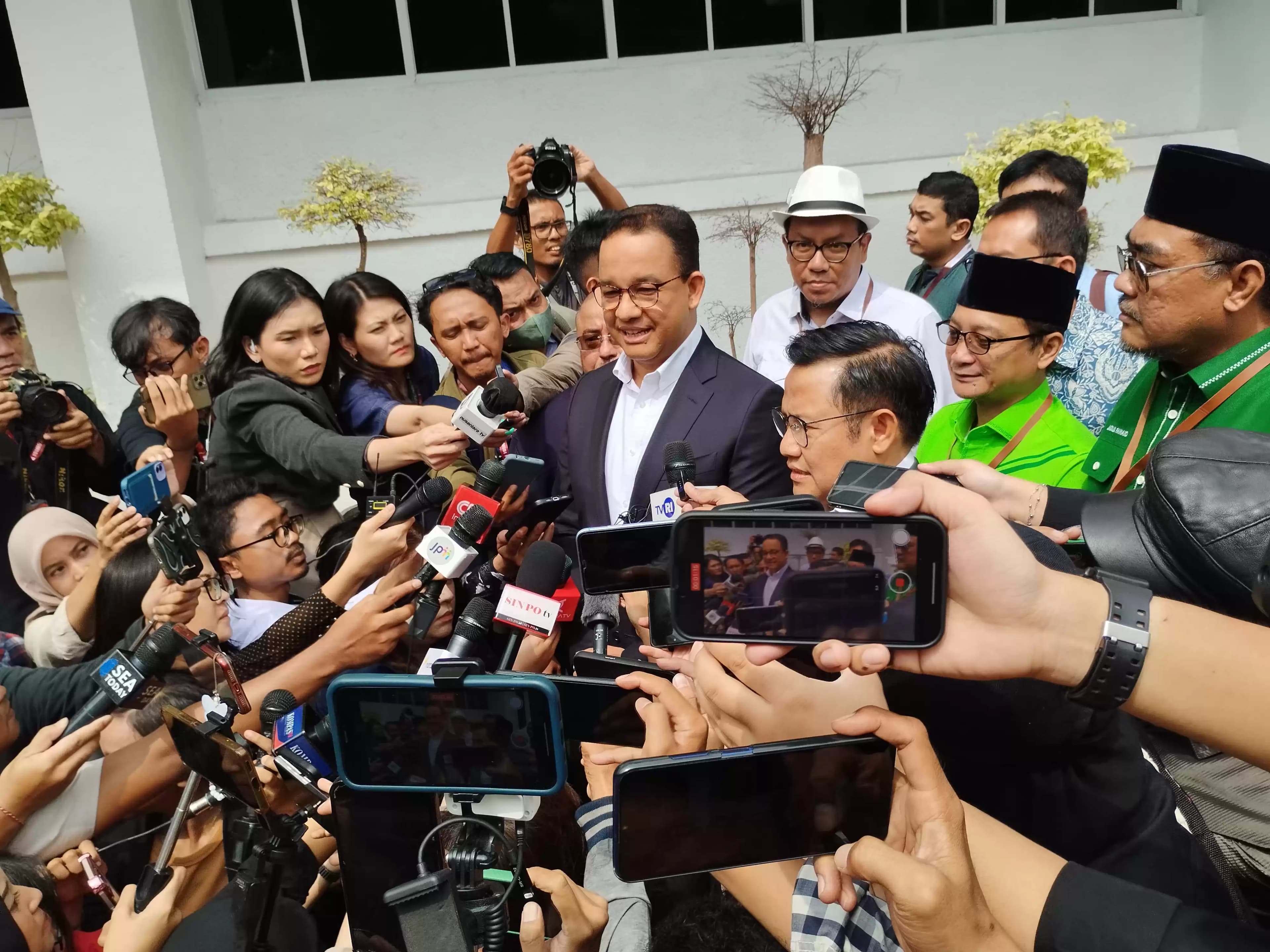 Bekas pasangan capres-cawapres nomor urut 1, Anies Baswedan dan Muhaimin Iskandar (Foto: MI/Dhanis)