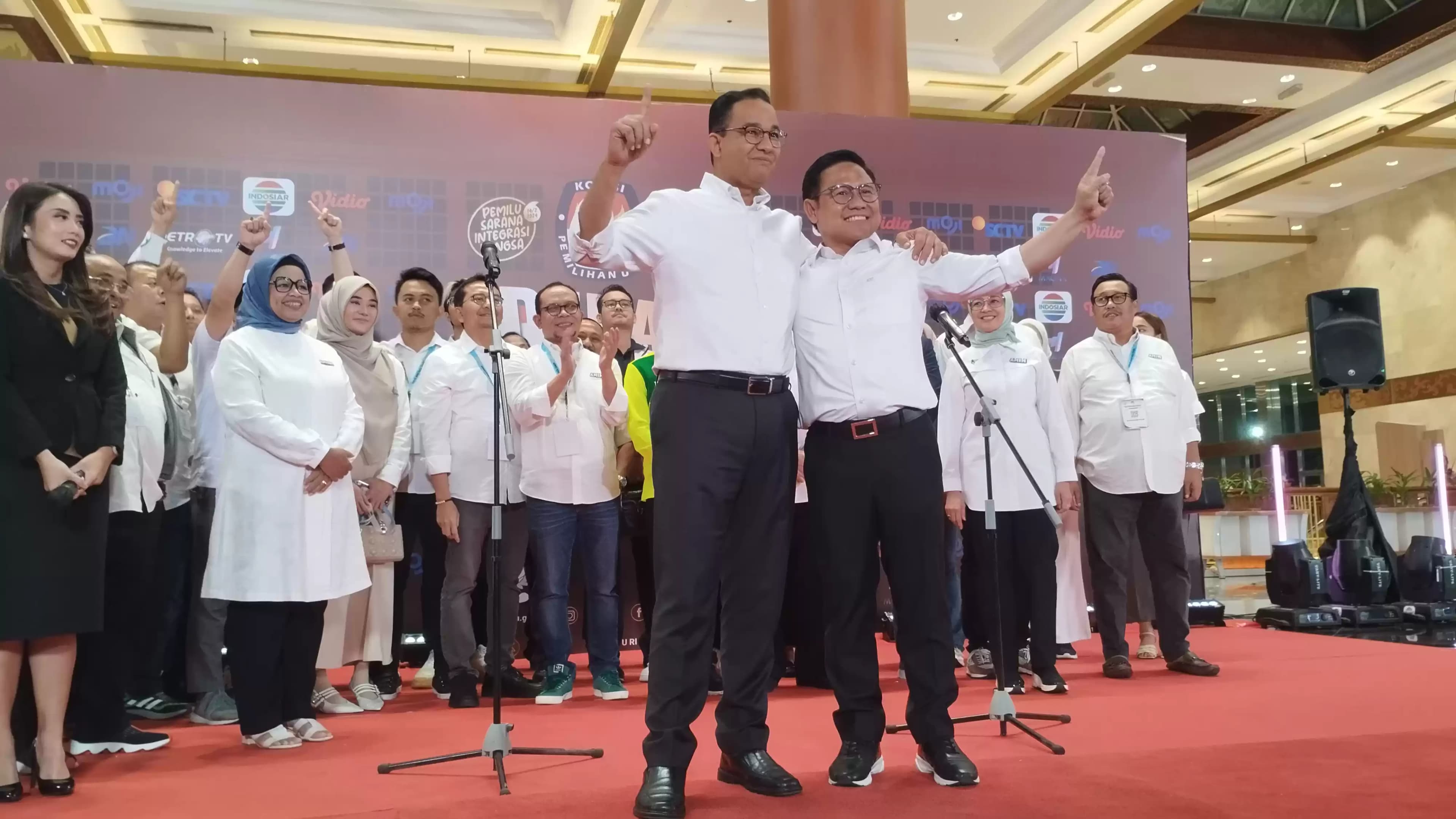Bekas pasangan capres-cawapres nomor urut 1, Anies Baswedan dan Muhaimin Iskandar (Foto: MI/Dhanis)