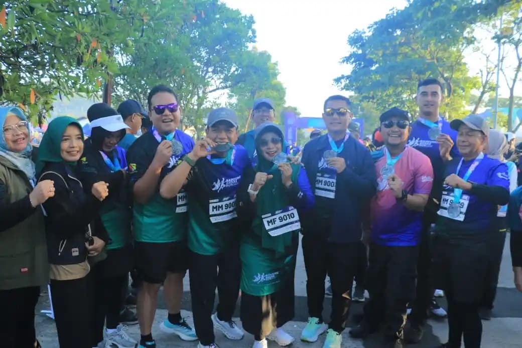 Bupati Bandung, Dadang Supriatna saat acara Bandung Bedas Run 2025