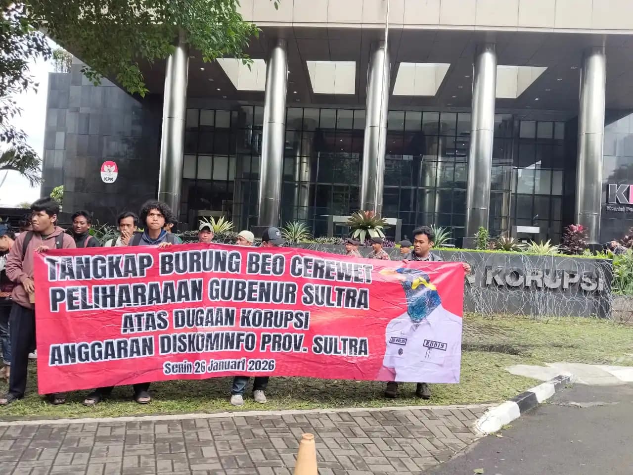Demo di KPK Memanas, Eks Kadis Kominfo Sultra Dituding Mainkan Anggaran BTS hingga Media