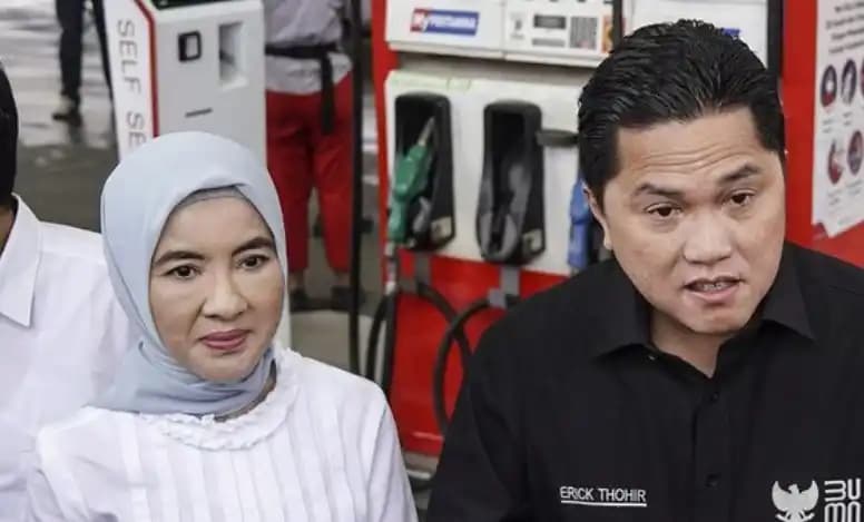Eks Dirut Pertamina Nicke Widyawati dan Erick Thohir