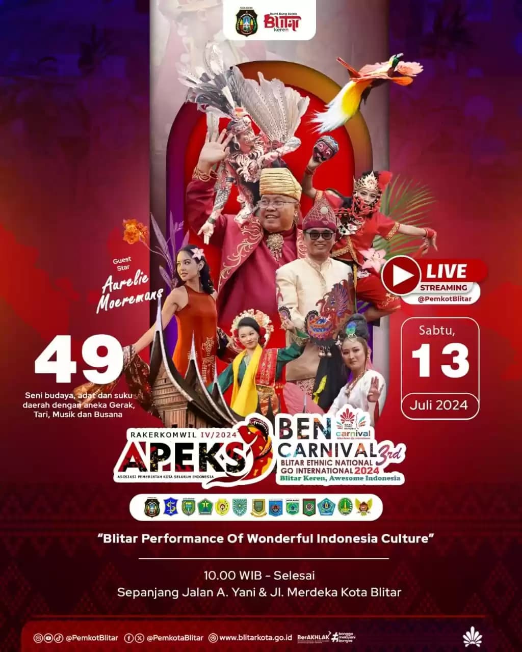 Flayer 3rd BEN Carnival 2024. (Foto: Dok MI/Kominfo Kota Blitar)