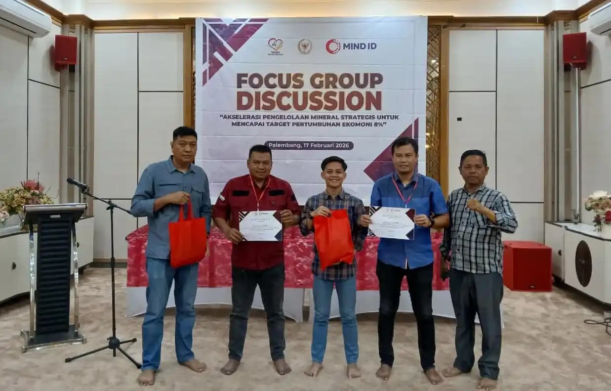 Forum Group Discussion (FGD) bertema “Akselerasi Pengelolaan Mineral Strategis untuk Mencapai Target Pertumbuhan Ekonomi 8%” di Palembang