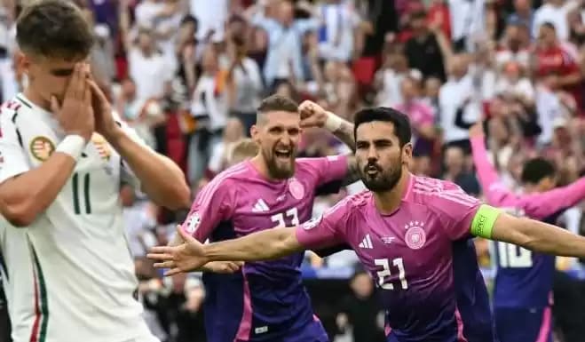 Foto Gelandang timnas Jerman, Ilkay Gundogan berselebrasi