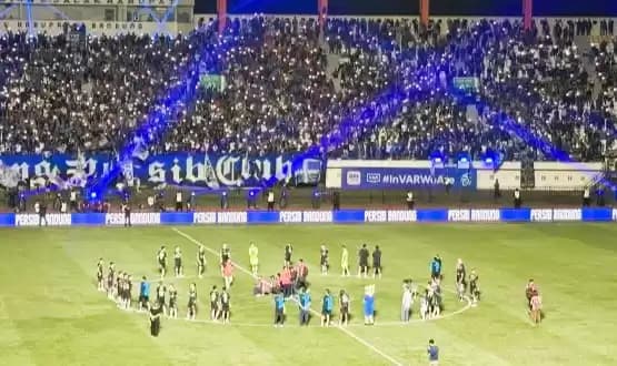 Foto Situasi usai pertandingan Persib Bandung melawan PSBS Biak