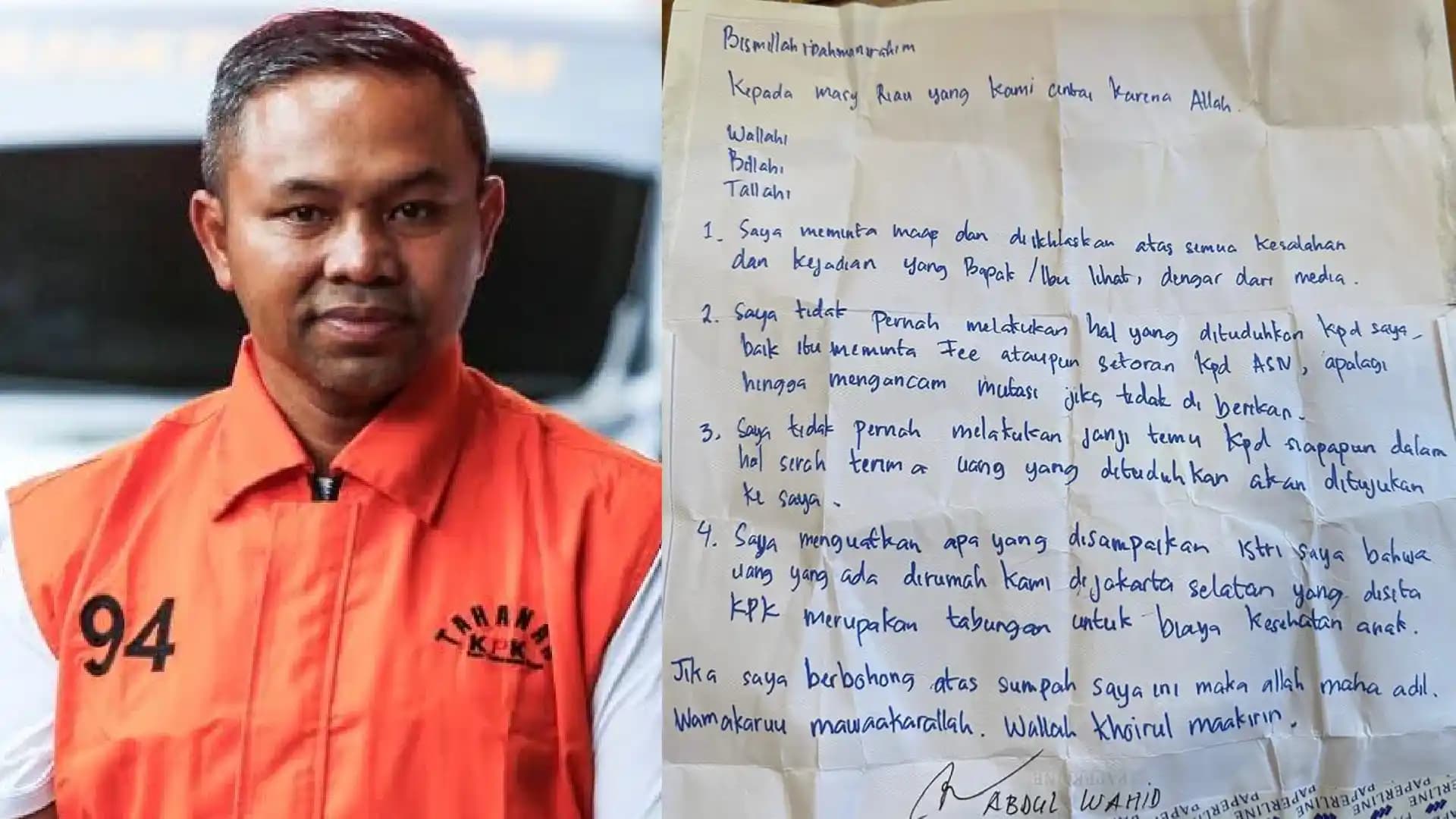 Gubernur Riau Nonaktif, Abdul Wahid