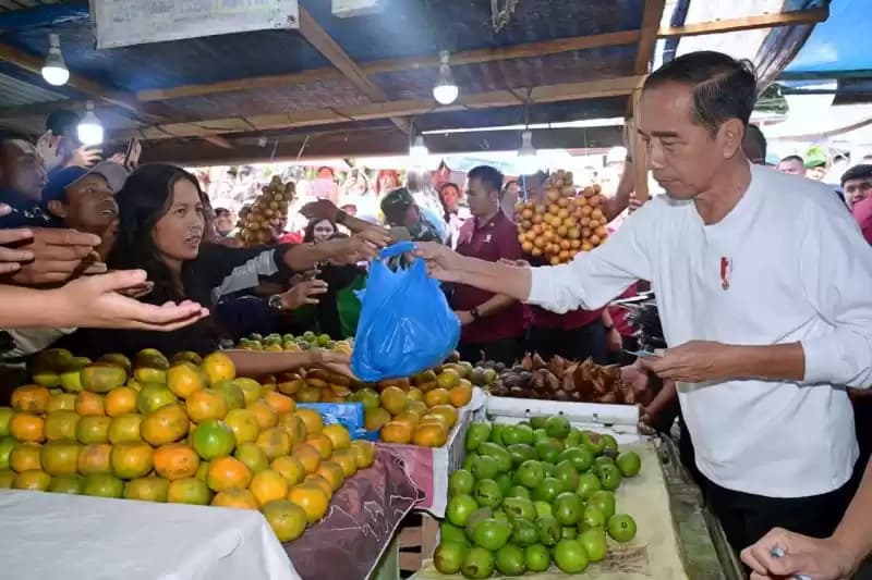 jokowi belanja di pasar