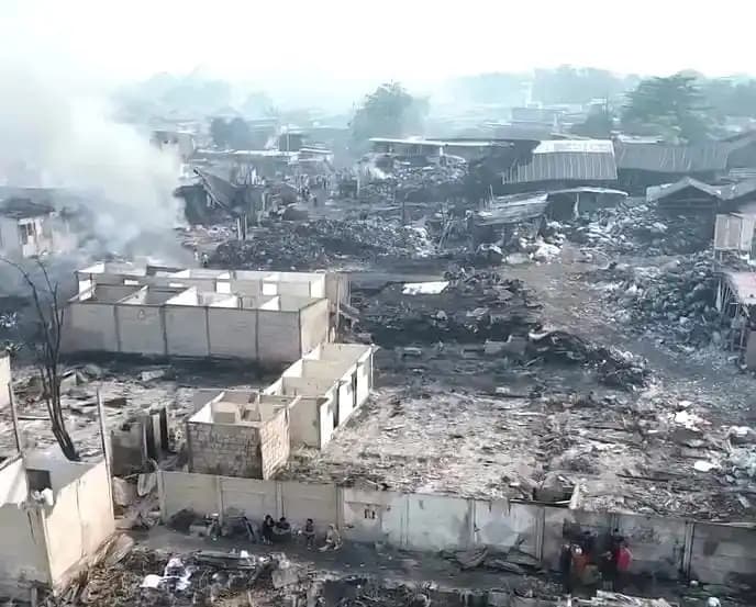 Kebakaran di Kapuk Muara
