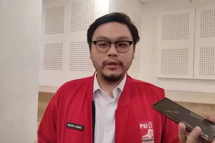 Ketua Fraksi PSI DPRD DKI Jakarta, William Aditya Sarana, di Gedung Dewan, Jalan Kebon Sirih, Jakarta Pusat, Senin (22/7/2024).