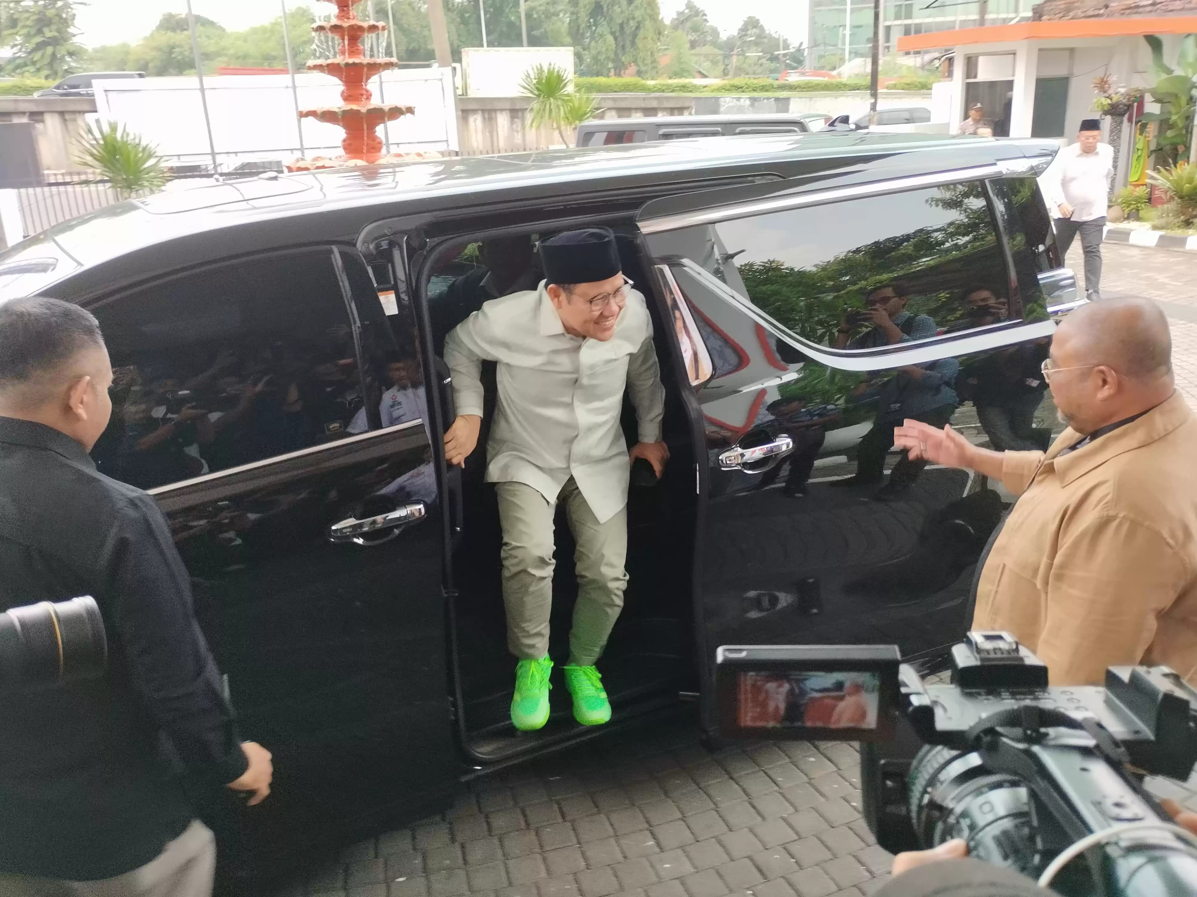 Ketua Umum PKB, Muhaimin Iskandar saat menyambangi markas PKS beberapa waktu lalu (Foto: MI/Dhanis)