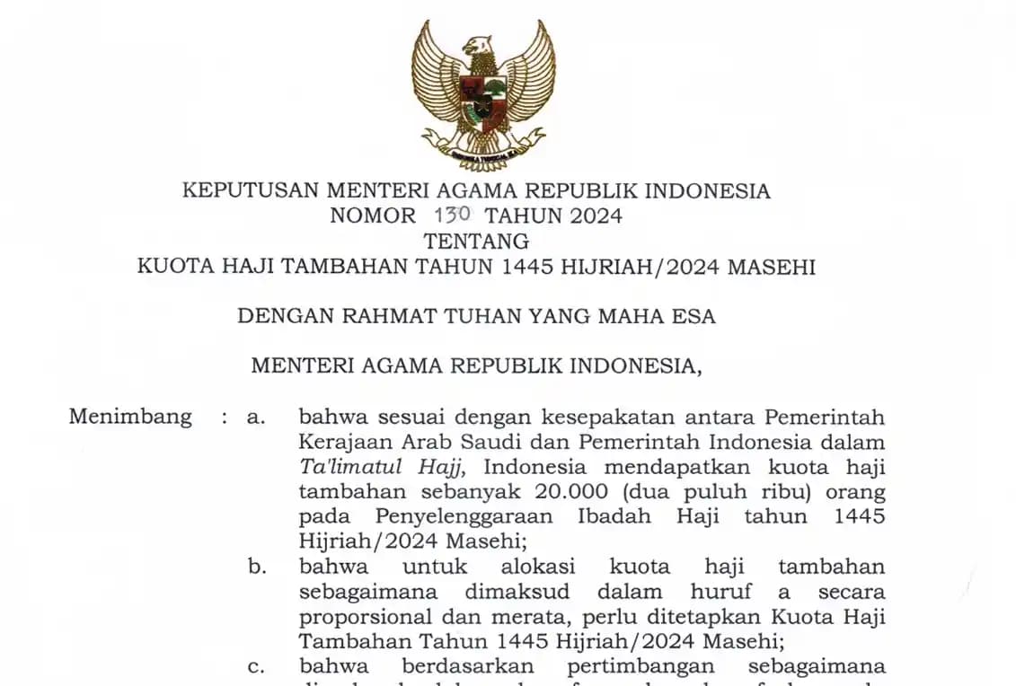 KPK Kantongi SK Pembagian Kuota Haji Tambahan Nasib Yaqut Cs di Ujung Tanduk