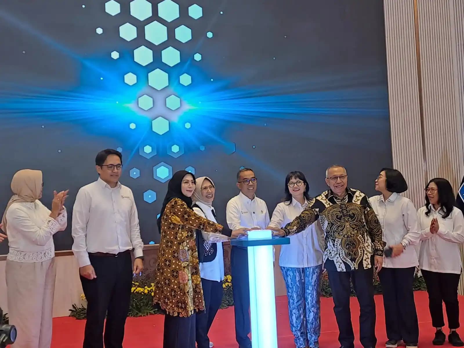 Mendikti Saintek Brian Yuliarto saat meluncurkan Beasiswa Program Doktor untuk Dosen Indonesia Tahun 2025. (Foto. Rizal)