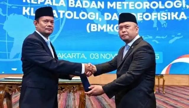 Menhub Dudy Purwagandhi melantik Teuku Faisal Fathani sebagai Kepala BMKG
