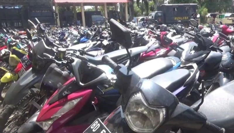 Polresta Bengkulu Sita 153 Kendaraan Roda Dua Terkait Balapan Liar