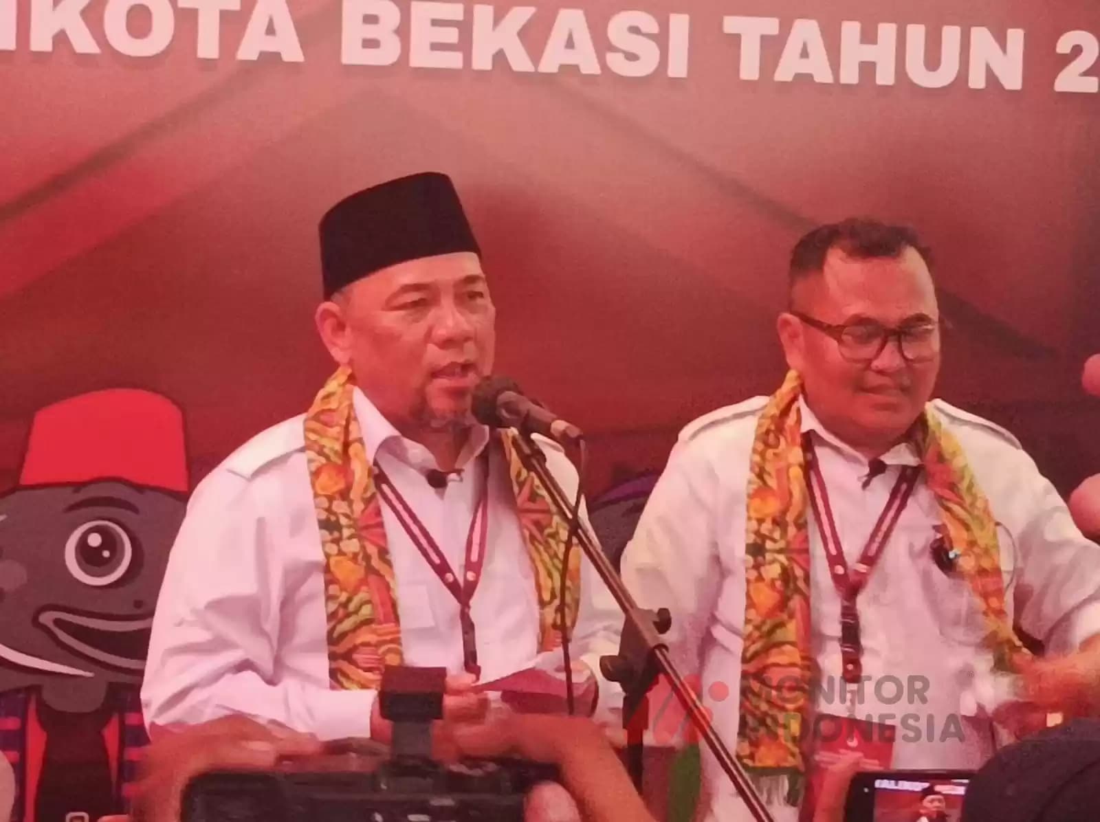 Pasangan bakal valon Wali Kota Bekasi Pilkada 2024 yang dijuluki RISOL (Foto: Dok MI/M Aritonang)