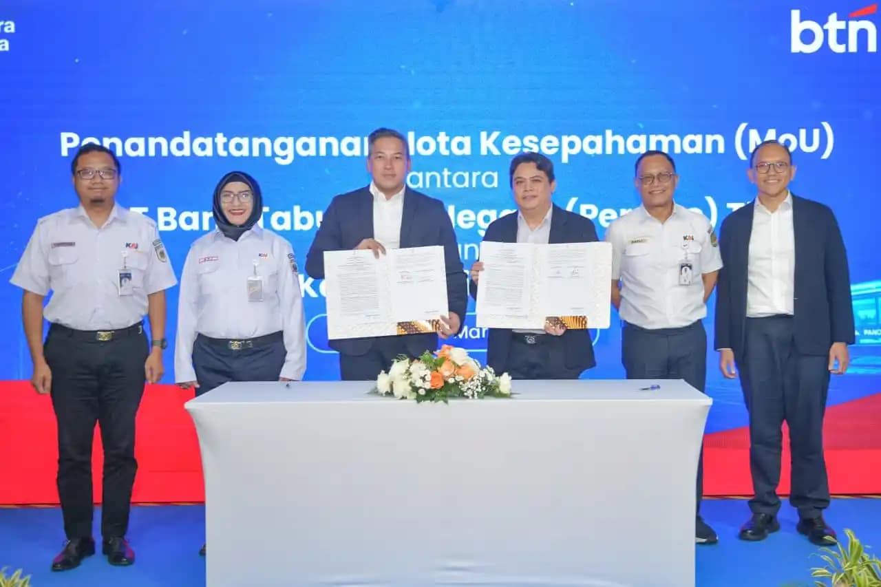 Penandatanganan Nota Kesepahaman Antara PT Bank Tabungan Negara (Persero) Tbk (BTN) dengan PT Kereta Api Pariwisata