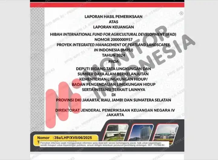 Pengelolaan Hibah IFAD Dipertanyakan, BPK Minta Rp137 Juta Disetor ke Kas Negara