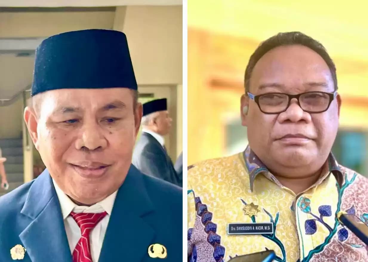 Plt Gubernur Malut M. Al Yasin Ali (kanan) dan Sekda Malut Samsuddin A. Kadir (kiri)