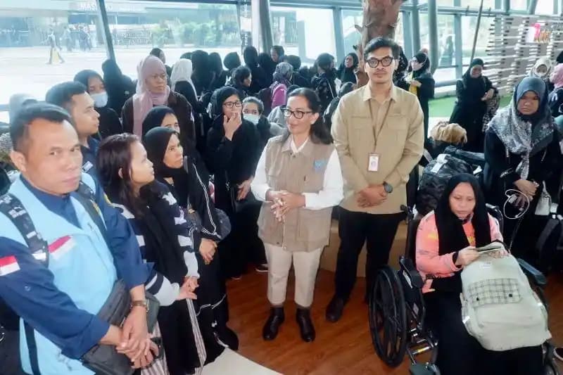 PMI) yang dideportasi dari Arab Saudi akhirnya tiba di tanah air. (Dok. MI)