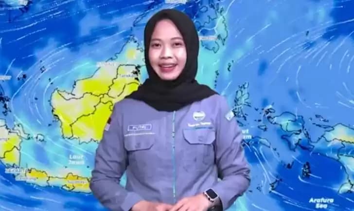 Prakirawan BMKG Azhari Putri dalam video Prakiraan Cuaca BMKG