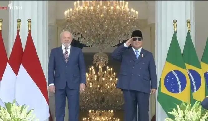 Presiden RI, Prabowo Subianto dan Presiden Brasil, Luiz Inácio Lula da Silva