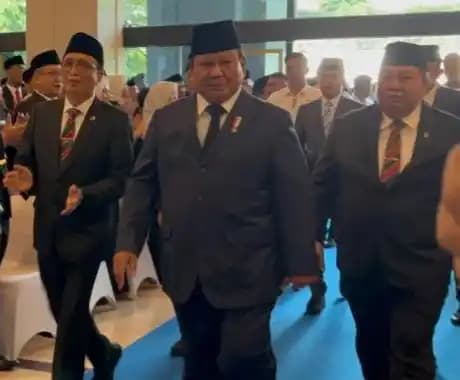 Presiden RI, Prabowo Subianto menghadiri pengukuhan hakim