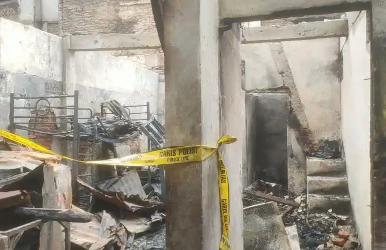 Rumah dengan tiga korban meninggal akibat kebakaran
