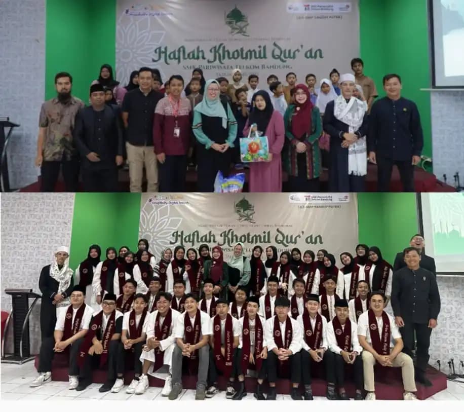 SMK Pariwisata Telkom Bandung saat gelar Haflah Khotmil Qur'an Tahun 1446 H/