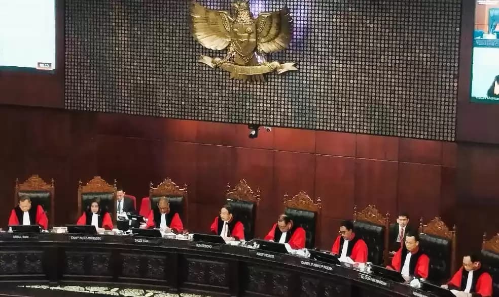 Suasana sidang putusan MK Terkait sengketa Pilpres