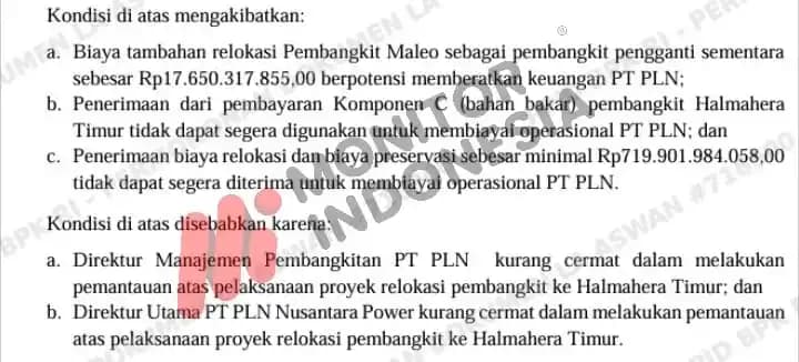 Temuan BPK PT PLN 8