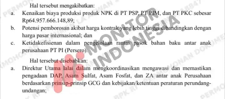 Temuan BPK PT Pupuk Indonesia 7