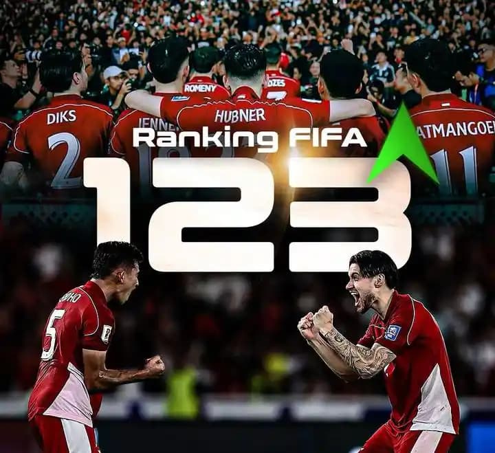 Tim Nasional Indonesia Peringkat ke 123 dalam Ranking FIFA