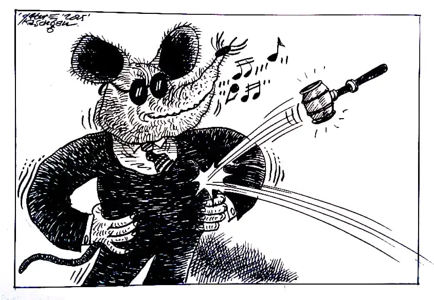 Karikatur - Ilustrasi - Kebal Hukum (Gatot Eko Cahyono)