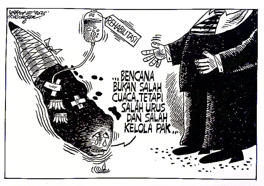 Karikatur - Ilustrasi - Salah Urus dan Salah Kelola(Foto: Dok MI/Gatot Eko Cahyono)