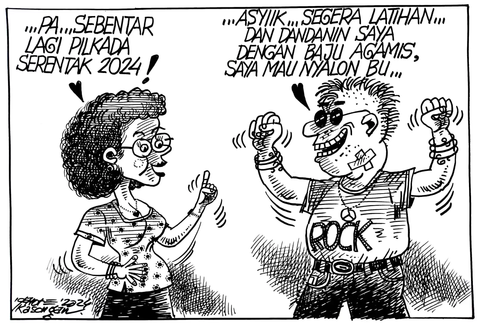 Ilustrasi - Karikatur - Jelang Pilkada Serentak 2024
